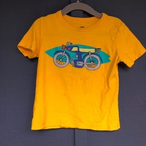 Tea Collection 2T yellow motorcycle t shirt